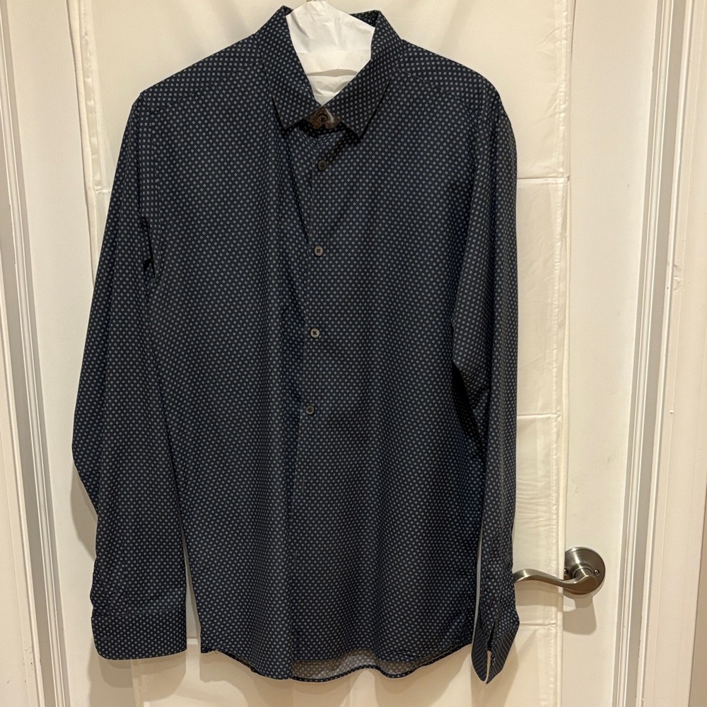 Ted Baker Dark Blue Geometric Shirt